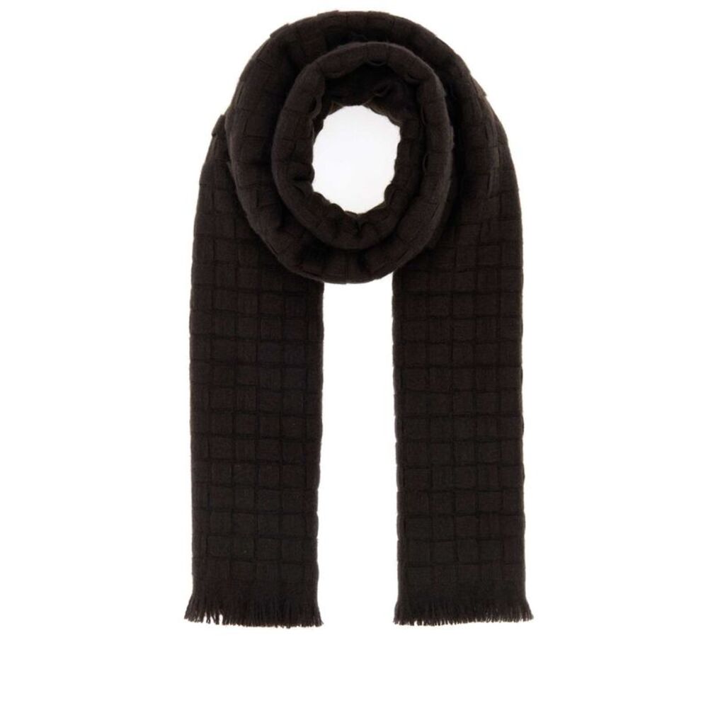 Bottega Veneta Men Dark Brown Cashmere Scarf